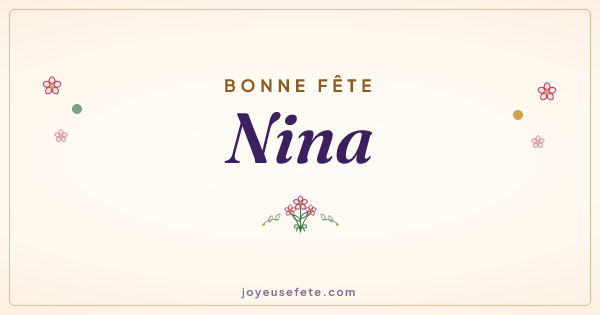 Image « Bonne fête Nina » au format large