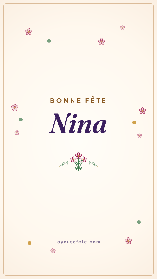 Image « Bonne fête Nina » au format story