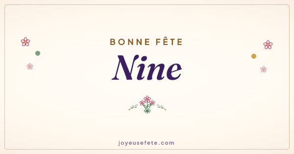 Image « Bonne fête Nine » au format large