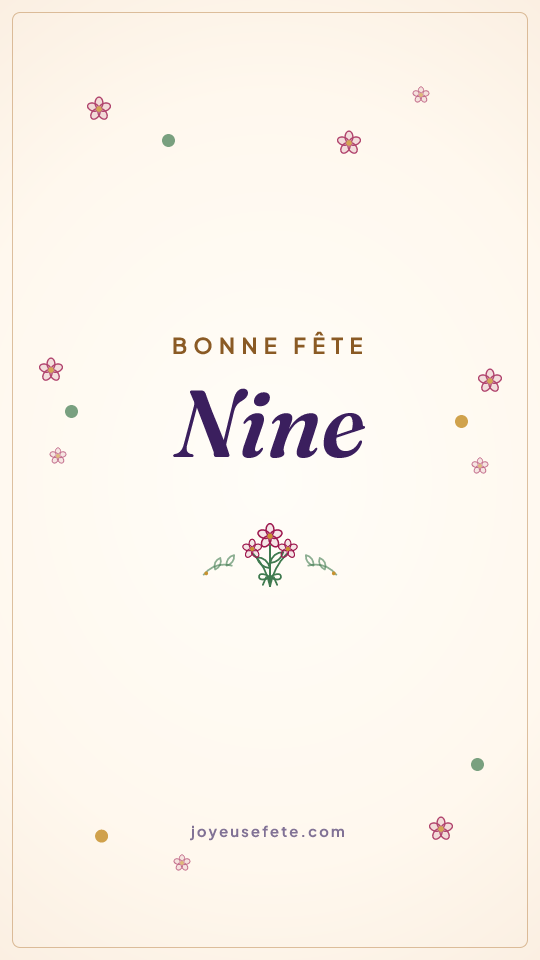 Image « Bonne fête Nine » au format story