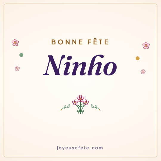 Image carrée « Bonne fête Ninho » pour WhatsApp