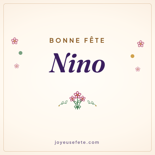 Image carrée « Bonne fête Nino » pour WhatsApp