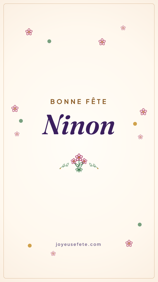 Image « Bonne fête Ninon » au format story