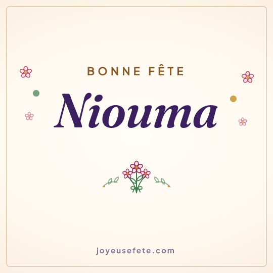 Image carrée « Bonne fête Niouma » pour WhatsApp