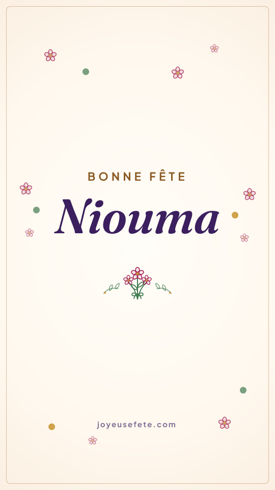 Image « Bonne fête Niouma » au format story