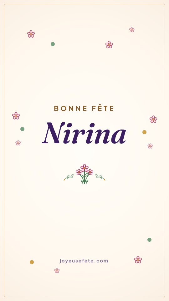 Image « Bonne fête Nirina » au format story