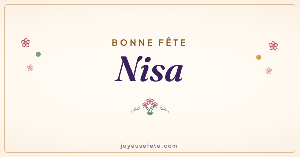 Image « Bonne fête Nisa » au format large