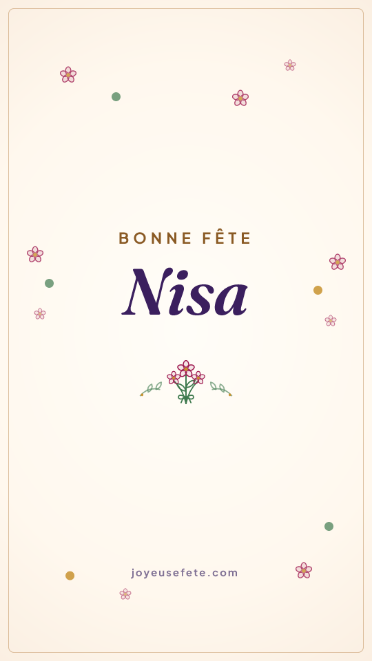 Image « Bonne fête Nisa » au format story