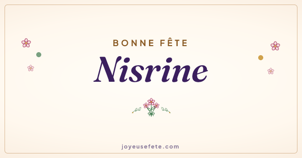 Image « Bonne fête Nisrine » au format large
