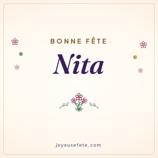 Image carrée « Bonne fête Nita » pour WhatsApp