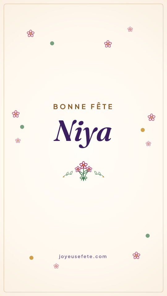 Image « Bonne fête Niya » au format story