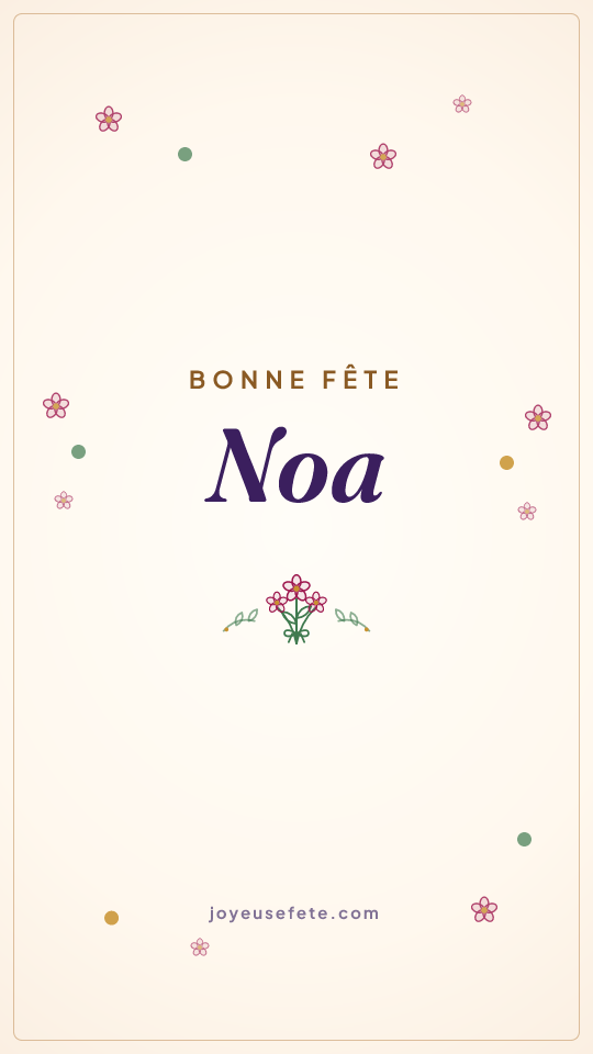 Image « Bonne fête Noa » au format story