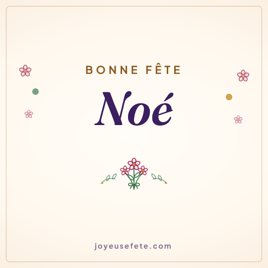 Image carrée « Bonne fête Noé » pour WhatsApp