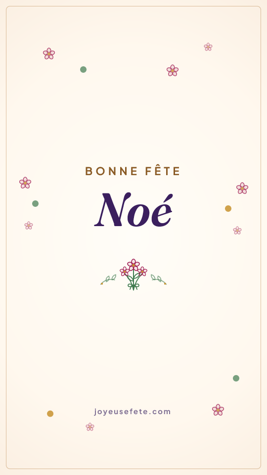 Image « Bonne fête Noé » au format story
