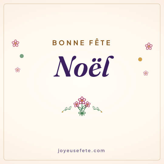 Image carrée « Bonne fête Noël » pour WhatsApp