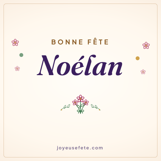Image carrée « Bonne fête Noélan » pour WhatsApp