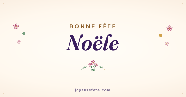 Image « Bonne fête Noële » au format large