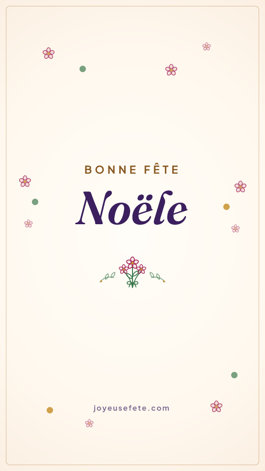 Image « Bonne fête Noële » au format story