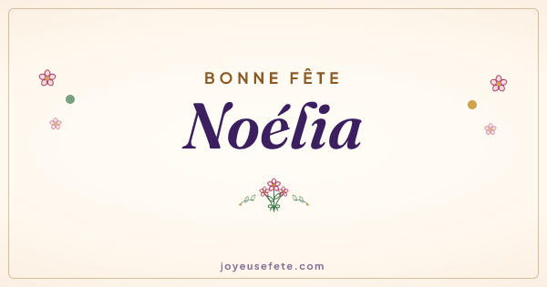 Image « Bonne fête Noélia » au format large
