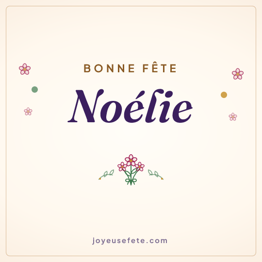 Image carrée « Bonne fête Noélie » pour WhatsApp