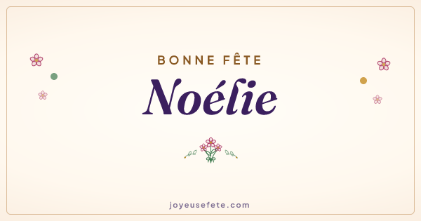 Image « Bonne fête Noélie » au format large
