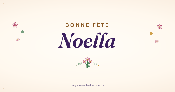 Image « Bonne fête Noella » au format large