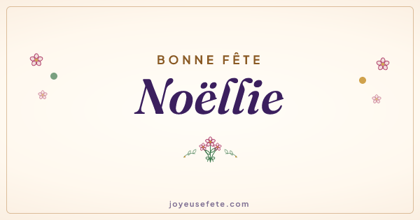 Image « Bonne fête Noëllie » au format large