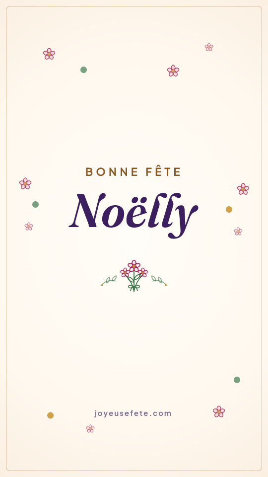 Image « Bonne fête Noëlly » au format story