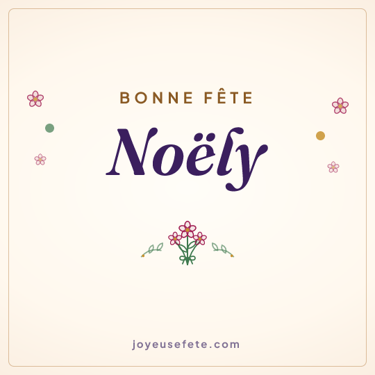 Image carrée « Bonne fête Noëly » pour WhatsApp