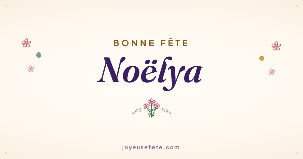 Image « Bonne fête Noëlya » au format large