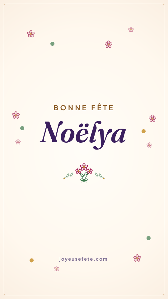 Image « Bonne fête Noëlya » au format story