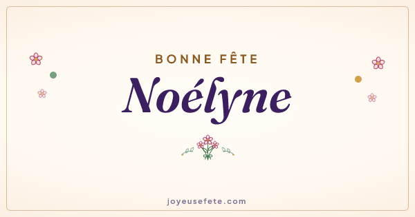 Image « Bonne fête Noélyne » au format large