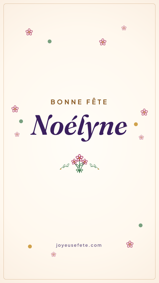 Image « Bonne fête Noélyne » au format story