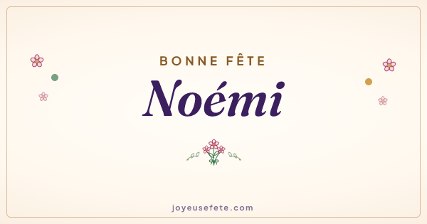 Image « Bonne fête Noémi » au format large