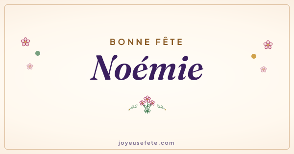 Image « Bonne fête Noémie » au format large
