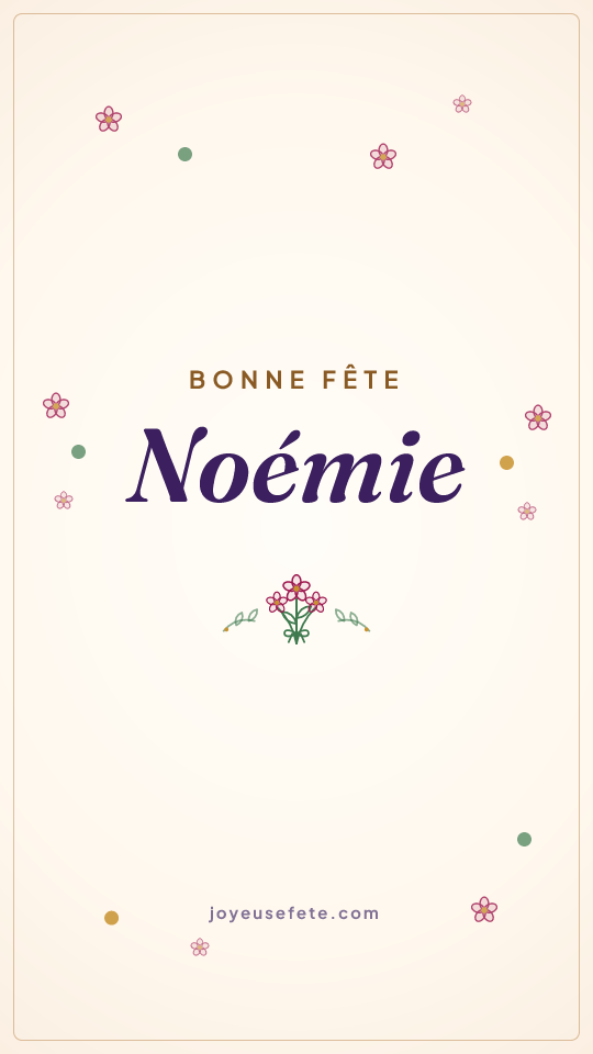 Image « Bonne fête Noémie » au format story