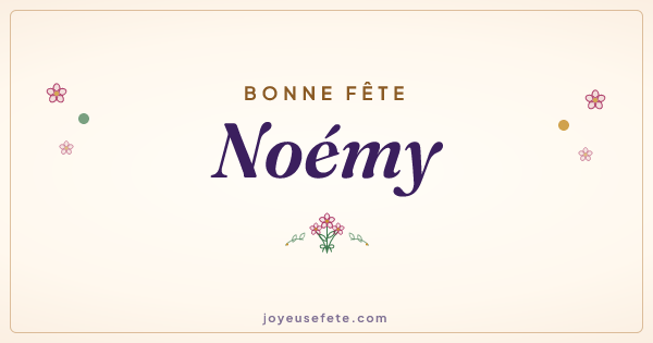 Image « Bonne fête Noémy » au format large