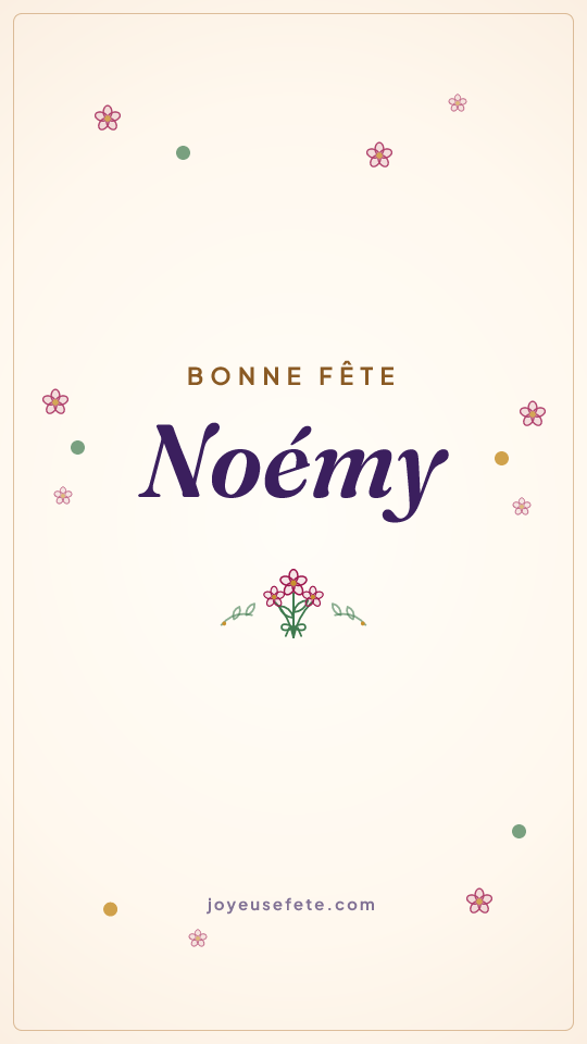 Image « Bonne fête Noémy » au format story