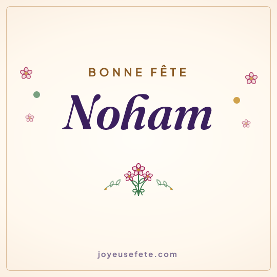 Image carrée « Bonne fête Noham » pour WhatsApp
