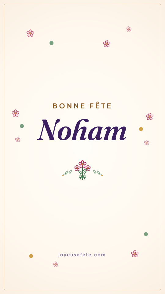 Image « Bonne fête Noham » au format story