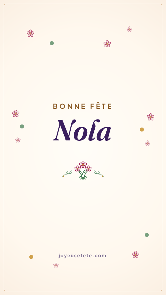 Image « Bonne fête Nola » au format story