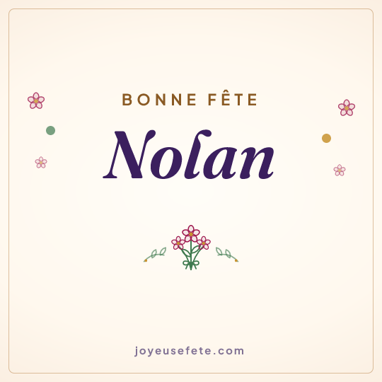 Image carrée « Bonne fête Nolan » pour WhatsApp