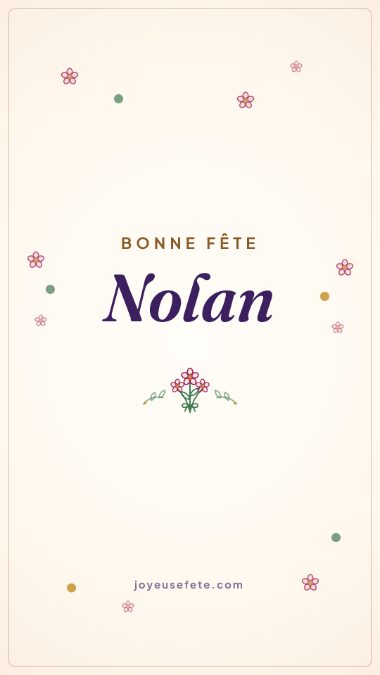 Image « Bonne fête Nolan » au format story