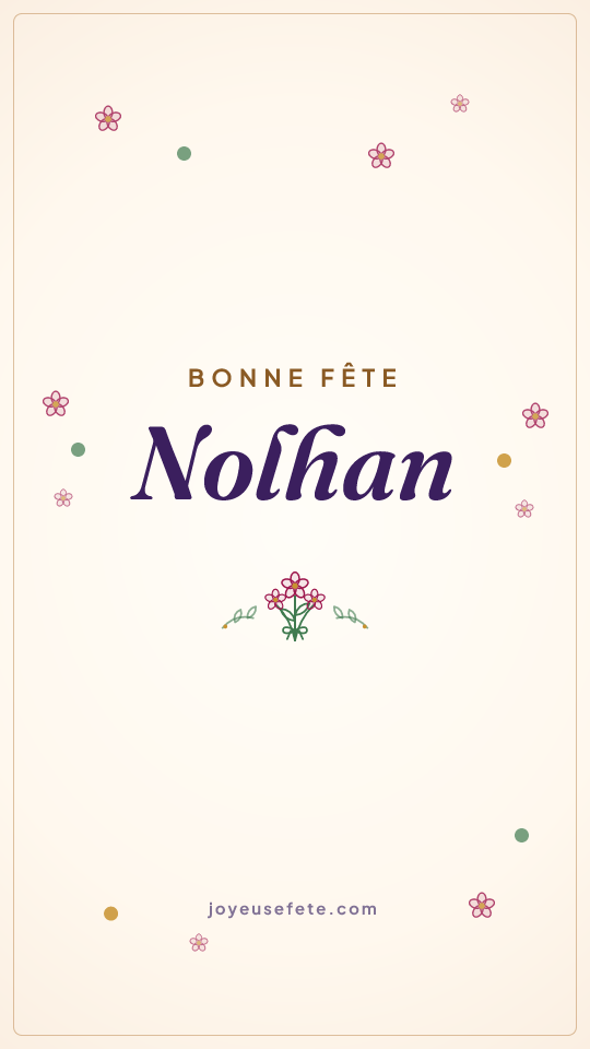 Image « Bonne fête Nolhan » au format story