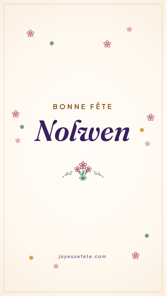 Image « Bonne fête Nolwen » au format story