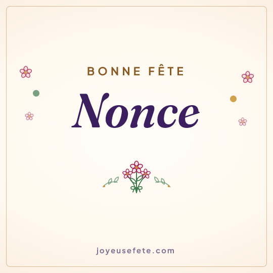 Image carrée « Bonne fête Nonce » pour WhatsApp