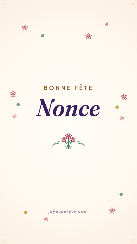 Image « Bonne fête Nonce » au format story