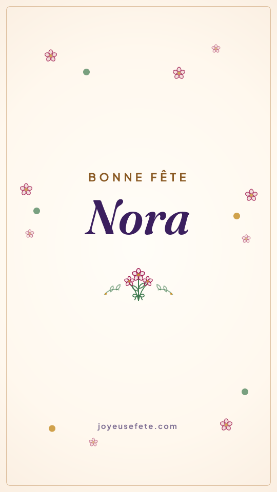 Image « Bonne fête Nora » au format story