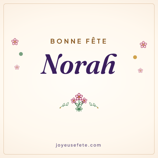Image carrée « Bonne fête Norah » pour WhatsApp
