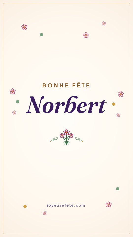 Image « Bonne fête Norbert » au format story